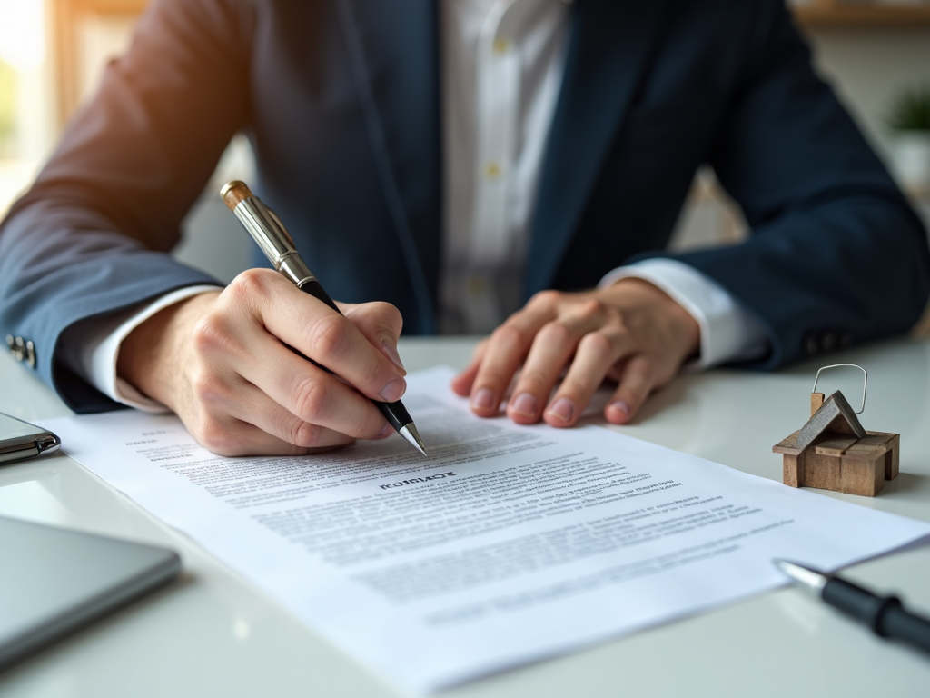 Person signing loan documents.