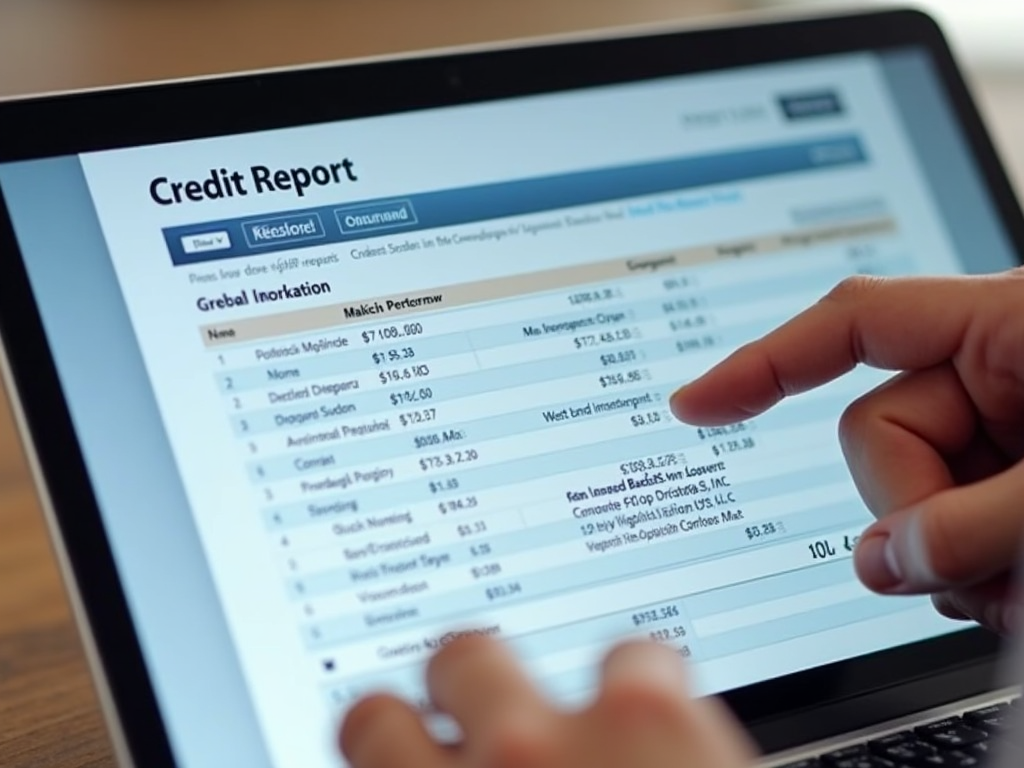 Person reviewing credit report to improve FHA loan eligibility.