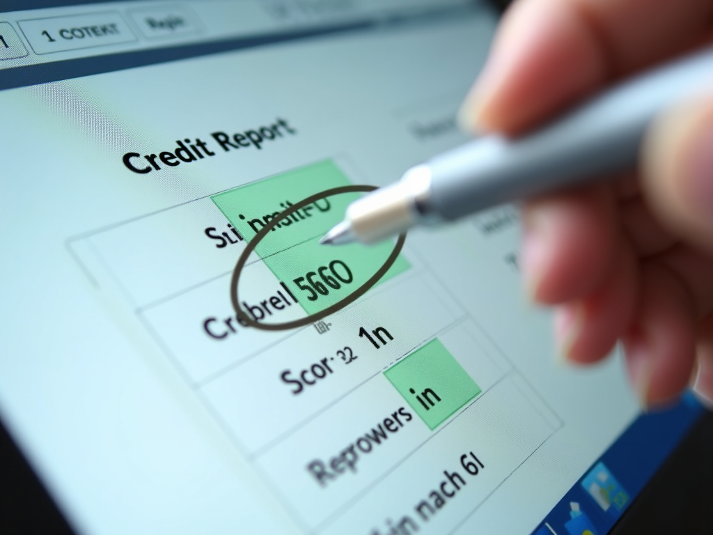 Credit report showing improved credit score for FHA loan