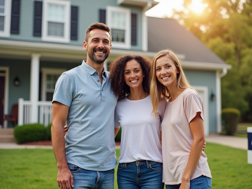 Family achieving homeownership through an FHA loan.