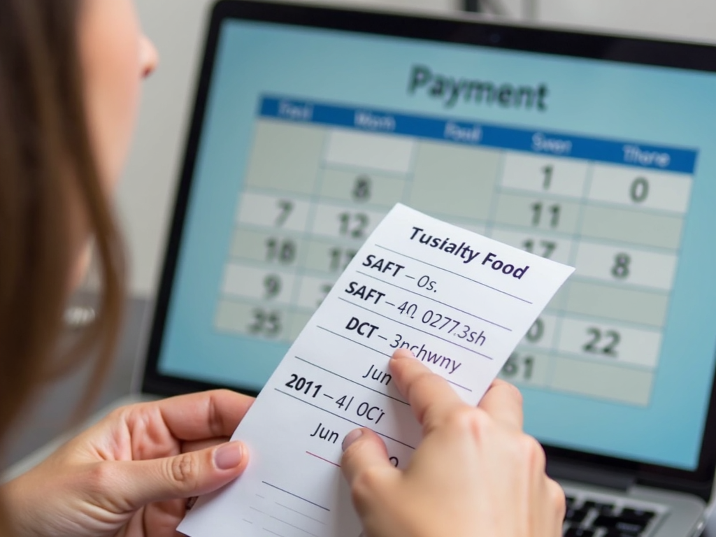 Paying bills on time to improve credit score.