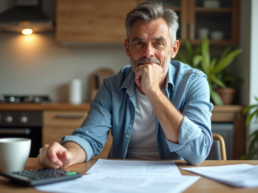 Homeowner reviewing mortgage options