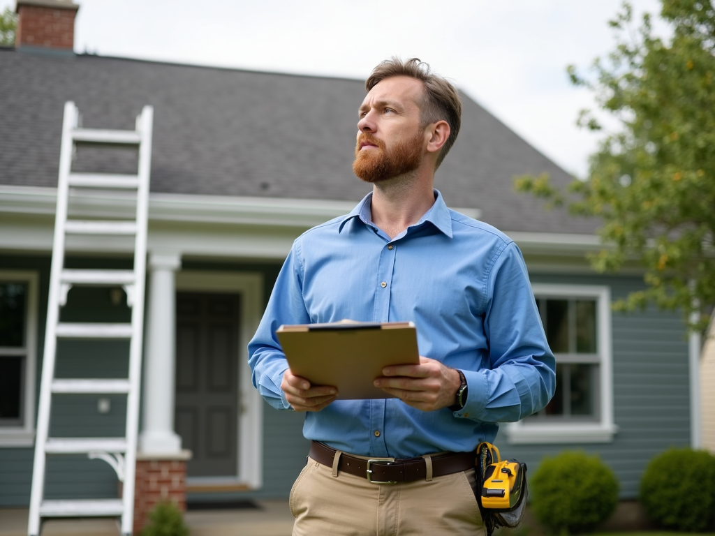 An appraiser inspecting a property