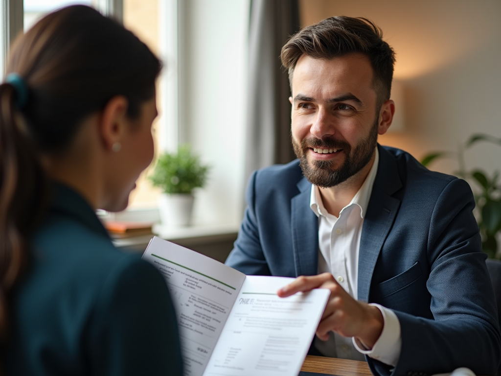 Financial advisor discussing FHA refinancing