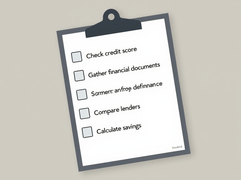 Checklist for preparing to refinance your mortgage.
