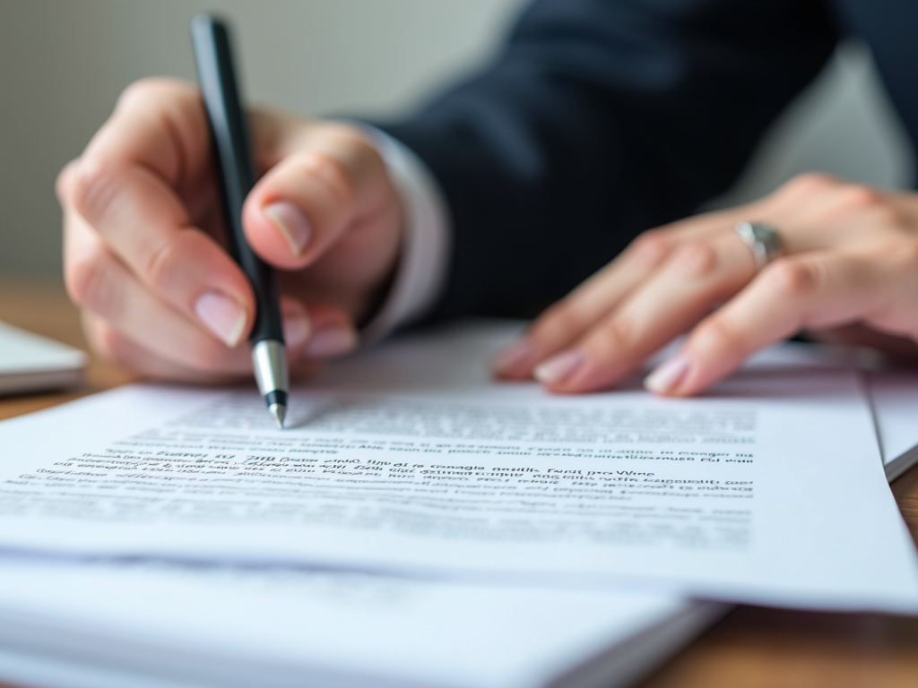 A person signing a mortgage agreement
