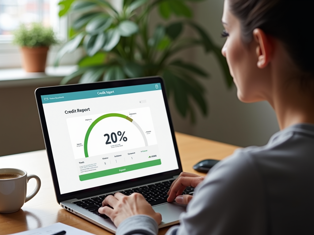 Person checking credit score for FHA loan eligibility