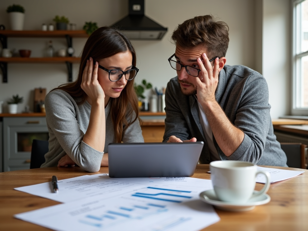 Couple reviewing closing costs
