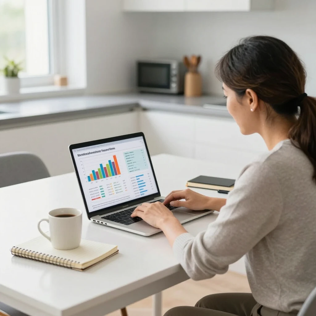 Couple using laptop to compare mortgage lenders
