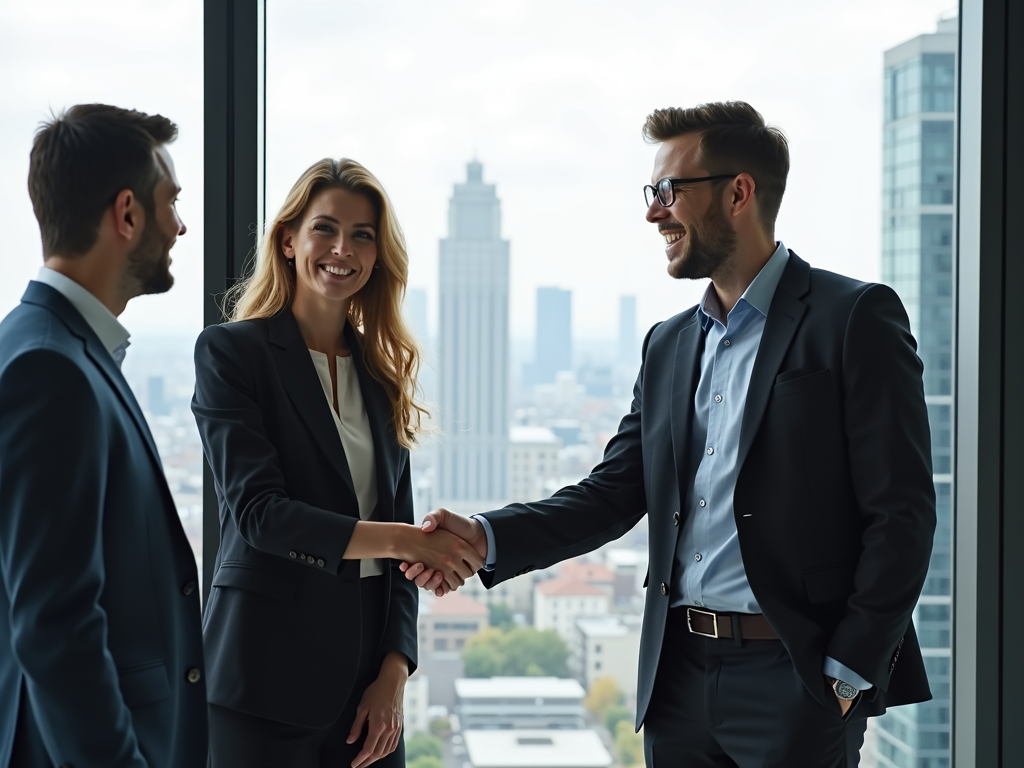 Business partners agreeing on tenancy in common