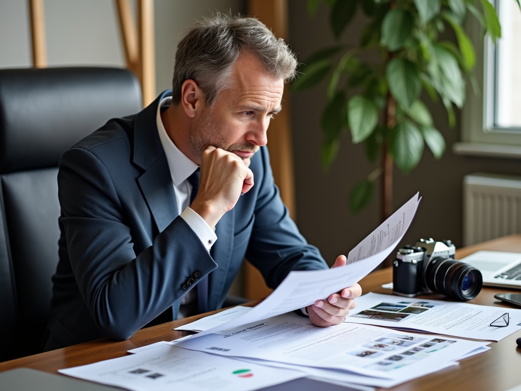 Appraiser analyzing appraisal data