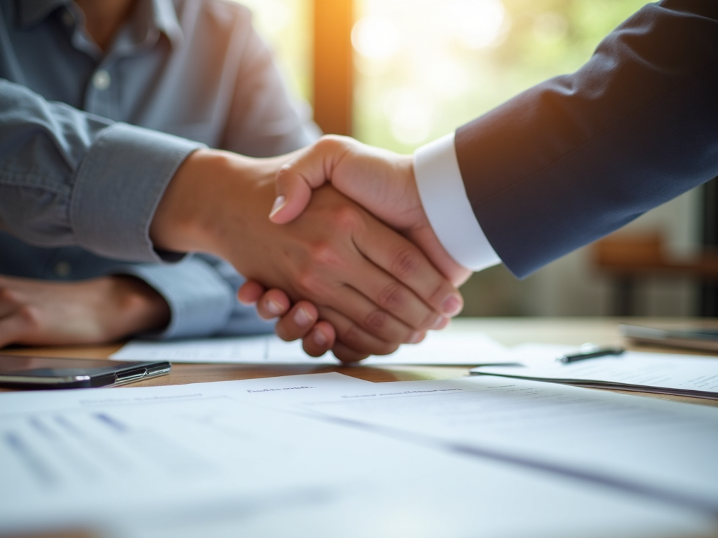 Lender and borrower finalizing a refinance deal