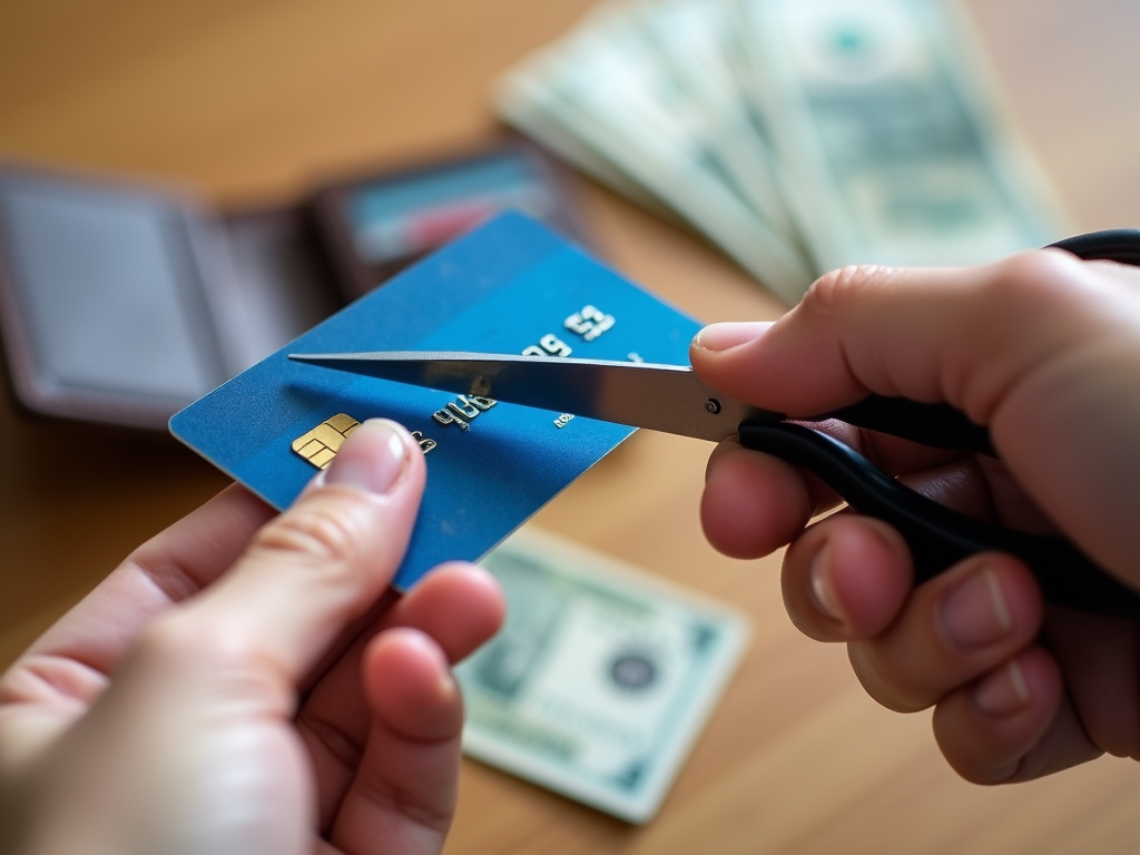 Cutting a credit card to reduce debt