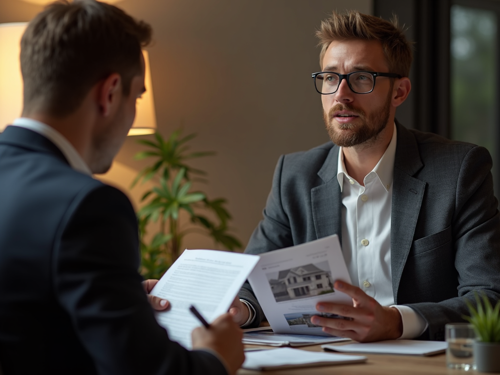 Discussing home loan options with a mortgage broker