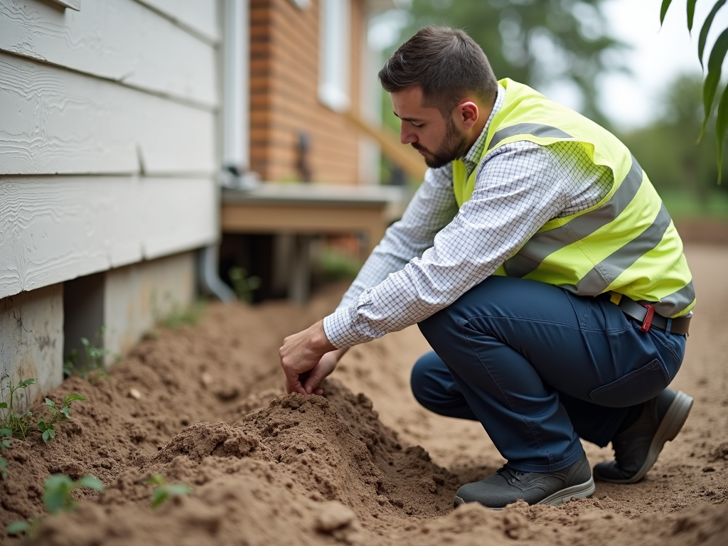 A home inspector ensuring the property meets FHA standards.